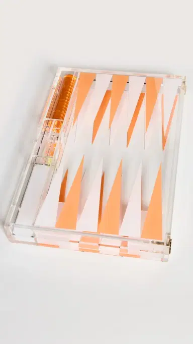 Tizo Design 18 Lucite Backgammon Orange Set Orange One Size | Thumbnail 3 Tizo Design 18 Lucite Backgammon Orange Set Orange One Size | Thumbnail 3