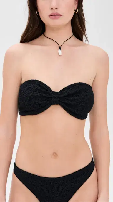 Hunza G Jean Bikini Top Black One Size | Thumbnail 2 Hunza G Jean Bikini Top Black One Size | Thumbnail 2