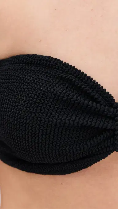 Hunza G Jean Bikini Top Black One Size | Thumbnail 6 Hunza G Jean Bikini Top Black One Size | Thumbnail 6