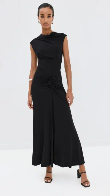 Simkhai Acacia Midi Dress Black | Thumbnail 2 Simkhai Acacia Midi Dress Black | Thumbnail 2