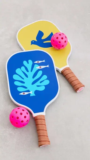 Jonathan Adler Playa Pickleball Set Orange/Blue One Size | Thumbnail 2 Jonathan Adler Playa Pickleball Set Orange/Blue One Size | Thumbnail 2