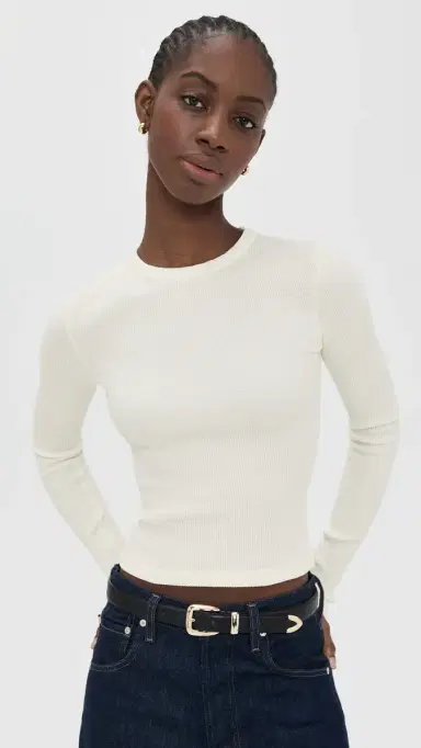 Citizens of Humanity Pilar Waffle Crewneck Pashmina | Thumbnail 2 Citizens of Humanity Pilar Waffle Crewneck Pashmina | Thumbnail 2