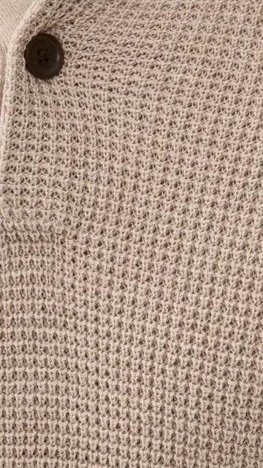 Faherty Long Sleeve unwashed Sweater Polo Natural | Thumbnail 6 Faherty Long Sleeve unwashed Sweater Polo Natural | Thumbnail 6