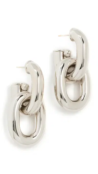 Rabanne Double XL Link Earrings Silver One Size | Thumbnail 5 Rabanne Double XL Link Earrings Silver One Size | Thumbnail 5