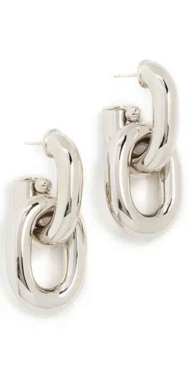 Rabanne Double XL Link Earrings Silver One Size | Thumbnail 1 Rabanne Double XL Link Earrings Silver One Size | Thumbnail 1