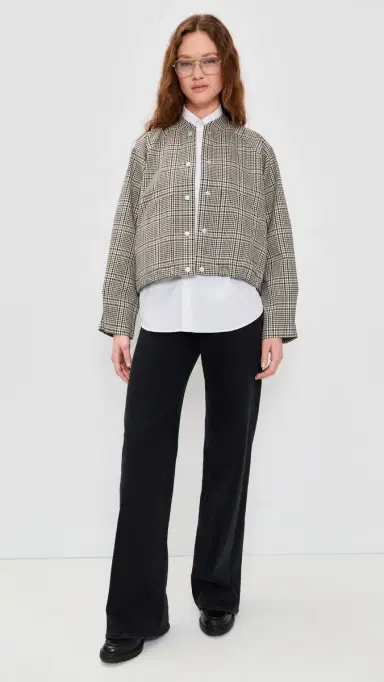 Barbour Leyburn Check Bomber Jacket Prince of Wales/Bleached Olive | Thumbnail 5 Barbour Leyburn Check Bomber Jacket Prince of Wales/Bleached Olive | Thumbnail 5