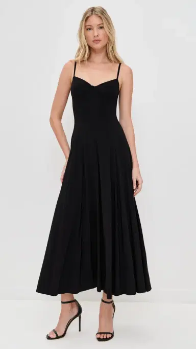 Norma Kamali Underwire Midcalf Dress Black | Thumbnail 2 Norma Kamali Underwire Midcalf Dress Black | Thumbnail 2