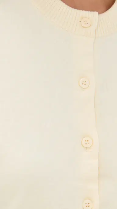 LE BOP Short Sleeve Cardigan Butter Yellow | Thumbnail 6 LE BOP Short Sleeve Cardigan Butter Yellow | Thumbnail 6