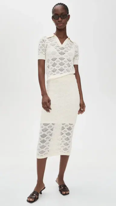 Favorite Daughter The Courtside Skirt Ivory S | Thumbnail 5 Favorite Daughter The Courtside Skirt Ivory S | Thumbnail 5