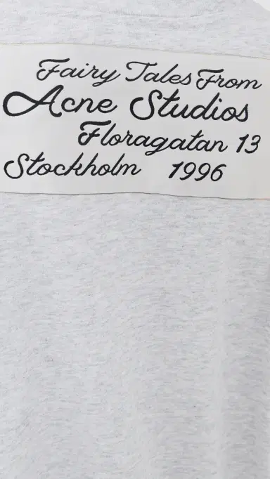 Acne Studios Gathered Logo T-Shirt Grey Melange S | Thumbnail 6 Acne Studios Gathered Logo T-Shirt Grey Melange S | Thumbnail 6