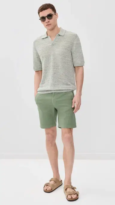 Faherty Essential Chino 8 Shorts Trail Olive | Thumbnail 5 Faherty Essential Chino 8 Shorts Trail Olive | Thumbnail 5