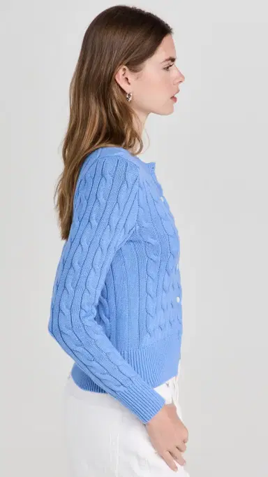Polo Ralph Lauren Cotton Cable Long Sleeve Cardigan New Litchfield Blue | Thumbnail 4 Polo Ralph Lauren Cotton Cable Long Sleeve Cardigan New Litchfield Blue | Thumbnail 4