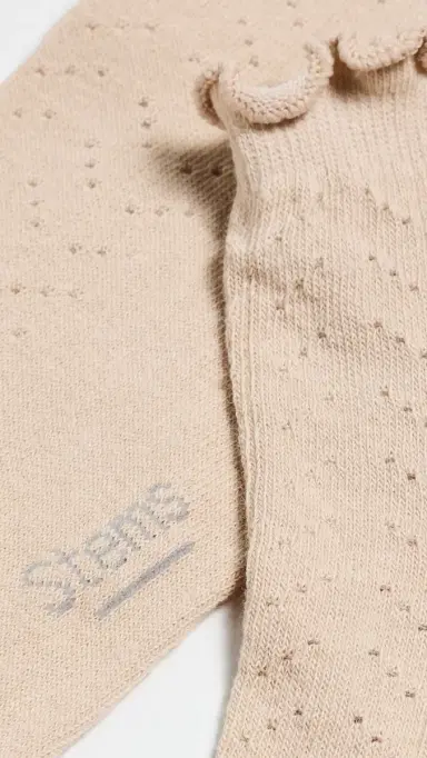 Stems Pointelle Ankle Socks Beige One Size | Thumbnail 3 Stems Pointelle Ankle Socks Beige One Size | Thumbnail 3