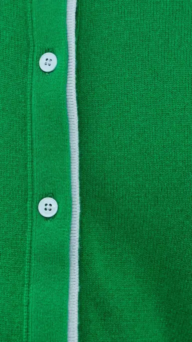 ALICE + OLIVIA Dollie Two Tone Cardigan Green Apple/Carolina Blue | Thumbnail 6 ALICE + OLIVIA Dollie Two Tone Cardigan Green Apple/Carolina Blue | Thumbnail 6