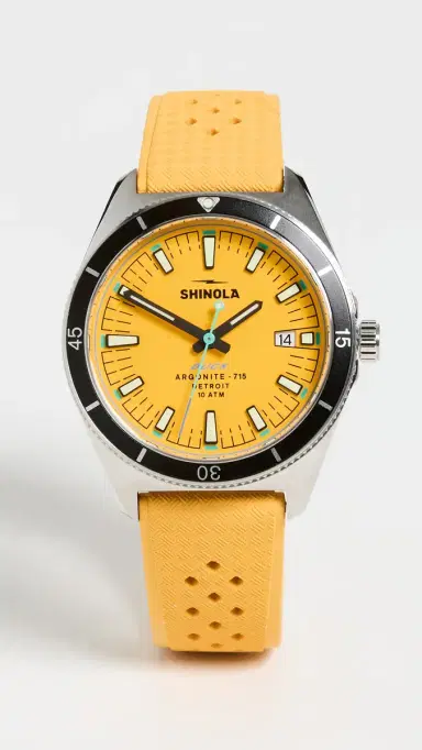 Shinola Duck 3hd 40mm, Canary Rubber Strap Watch Canary | Thumbnail 2 Shinola Duck 3hd 40mm, Canary Rubber Strap Watch Canary | Thumbnail 2