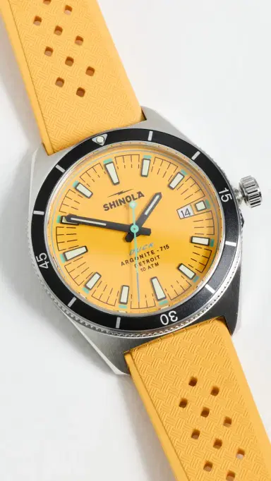 Shinola Duck 3hd 40mm, Canary Rubber Strap Watch Canary | Thumbnail 5 Shinola Duck 3hd 40mm, Canary Rubber Strap Watch Canary | Thumbnail 5