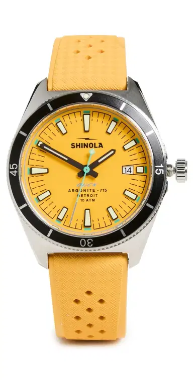 Shinola Duck 3hd 40mm, Canary Rubber Strap Watch Canary | Thumbnail 1 Shinola Duck 3hd 40mm, Canary Rubber Strap Watch Canary | Thumbnail 1