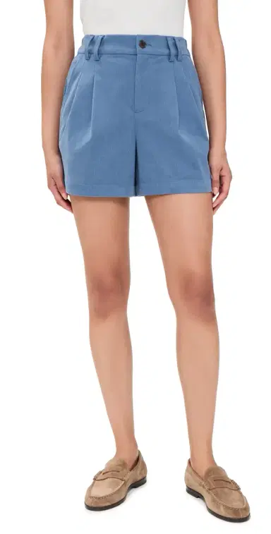 Varley Jorden Pleat Shorts Bijou Blue M | Thumbnail 1 Varley Jorden Pleat Shorts Bijou Blue M | Thumbnail 1