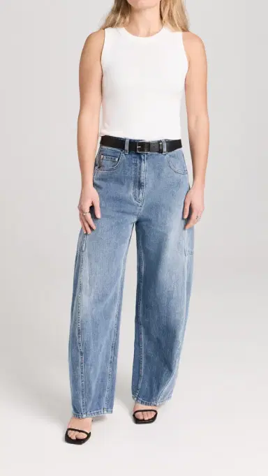 Tibi Petite Classic Wash Denim Sid Jeans Classic Blue | Thumbnail 5 Tibi Petite Classic Wash Denim Sid Jeans Classic Blue | Thumbnail 5