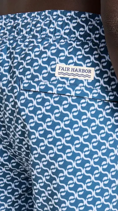 Fair Harbor The Bayberry Swim Trunks 7 Navy Geo | Thumbnail 6 Fair Harbor The Bayberry Swim Trunks 7 Navy Geo | Thumbnail 6
