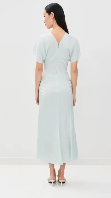 Victoria Beckham Bela Midi Dress Aquamarine | Thumbnail 4 Victoria Beckham Bela Midi Dress Aquamarine | Thumbnail 4