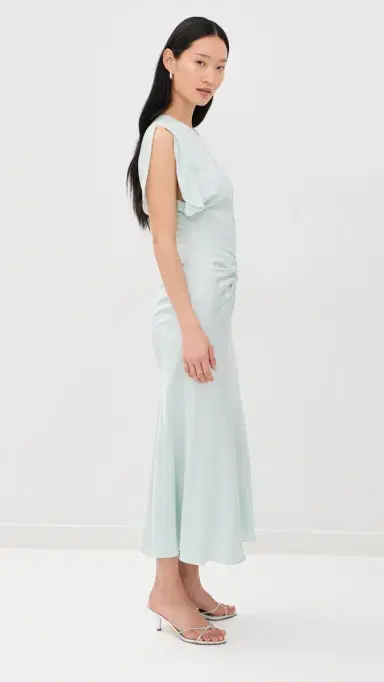 Victoria Beckham Bela Midi Dress Aquamarine | Thumbnail 5 Victoria Beckham Bela Midi Dress Aquamarine | Thumbnail 5