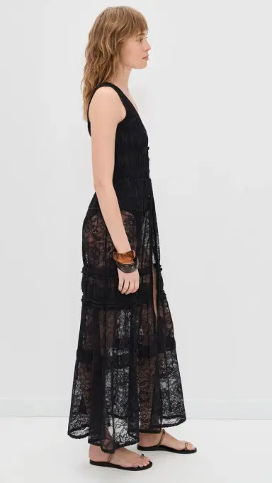 Free People Sweet Saloon Sleeveless Maxi Dress Black | Thumbnail 4 Free People Sweet Saloon Sleeveless Maxi Dress Black | Thumbnail 4