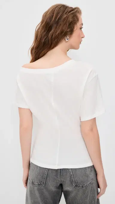 EB Denim Elena Off Shoulder Tee White | Thumbnail 3 EB Denim Elena Off Shoulder Tee White | Thumbnail 3