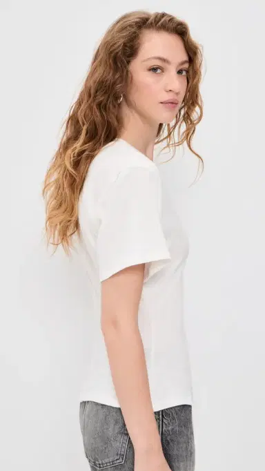 EB Denim Elena Off Shoulder Tee White | Thumbnail 4 EB Denim Elena Off Shoulder Tee White | Thumbnail 4