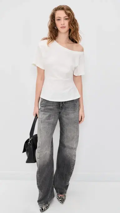 EB Denim Elena Off Shoulder Tee White | Thumbnail 5 EB Denim Elena Off Shoulder Tee White | Thumbnail 5