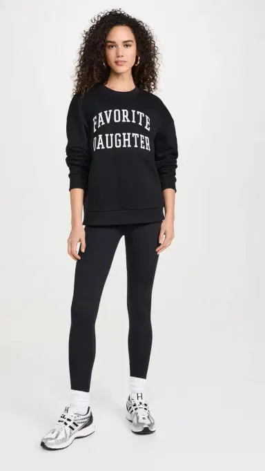 Favorite Daughter Collegiate Sweatshirt Black/White | Thumbnail 5 Favorite Daughter Collegiate Sweatshirt Black/White | Thumbnail 5