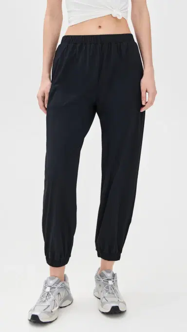 Splits59 Megan Woven Nylon Joggers Black | Thumbnail 2 Splits59 Megan Woven Nylon Joggers Black | Thumbnail 2