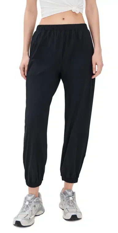 Splits59 Megan Woven Nylon Joggers Black | Thumbnail 1 Splits59 Megan Woven Nylon Joggers Black | Thumbnail 1