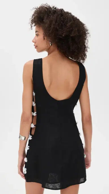 VRG GRL Tia Linen Mini Dress Black Black | Thumbnail 3 VRG GRL Tia Linen Mini Dress Black Black | Thumbnail 3