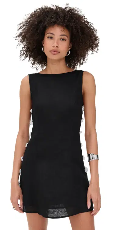 VRG GRL Tia Linen Mini Dress Black Black | Thumbnail 1 VRG GRL Tia Linen Mini Dress Black Black | Thumbnail 1