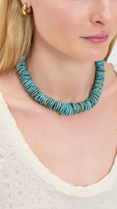 Maison Irem Athens Necklace Turquoise One Size | Thumbnail 3 Maison Irem Athens Necklace Turquoise One Size | Thumbnail 3