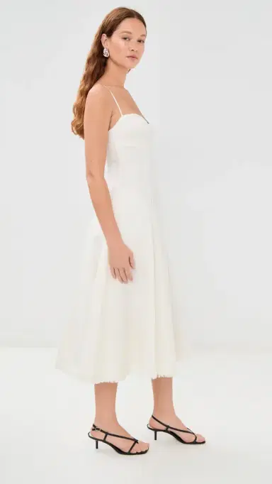 SIMKHAI Analise Bustier Midi Dress White | Thumbnail 4 SIMKHAI Analise Bustier Midi Dress White | Thumbnail 4