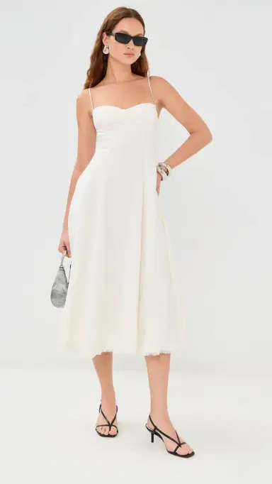 SIMKHAI Analise Bustier Midi Dress White | Thumbnail 5 SIMKHAI Analise Bustier Midi Dress White | Thumbnail 5