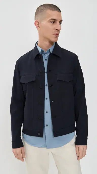 Theory River Jacket in Neoteric Twill Dark Navy M | Thumbnail 2 Theory River Jacket in Neoteric Twill Dark Navy M | Thumbnail 2