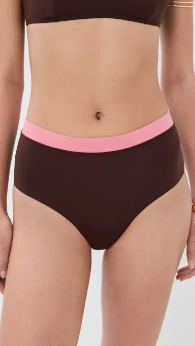 Staud Devon Bikini Bottoms Brown/Colorblock | Thumbnail 2 Staud Devon Bikini Bottoms Brown/Colorblock | Thumbnail 2