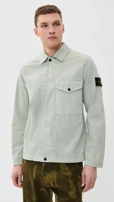 Stone Island Garment Dyed Overshirt Sage S | Thumbnail 2 Stone Island Garment Dyed Overshirt Sage S | Thumbnail 2