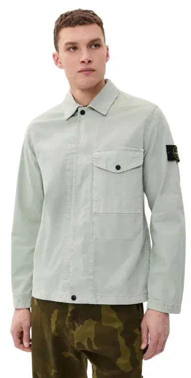 Stone Island Garment Dyed Overshirt Sage S | Thumbnail 1 Stone Island Garment Dyed Overshirt Sage S | Thumbnail 1