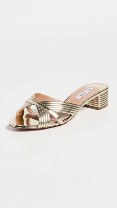 Aquazzura Sundance Sandals 35 Light Gold | Thumbnail 2 Aquazzura Sundance Sandals 35 Light Gold | Thumbnail 2