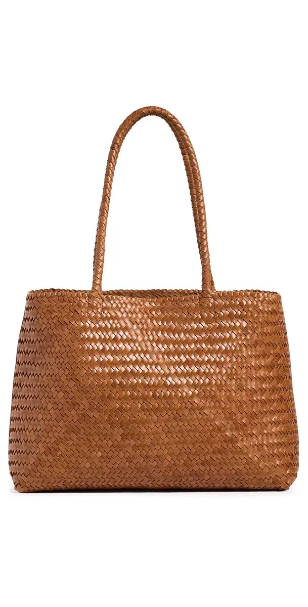 The Handwoven Leather Tote Burnt Sienna One Size The Handwoven Leather Tote Burnt Sienna One Size
