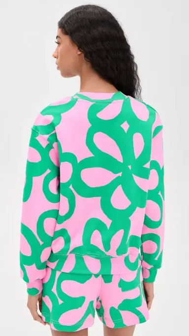 Marimekko Leiot Jattikukka Kioski Sweatshirt Light Pink/Green | Thumbnail 3 Marimekko Leiot Jattikukka Kioski Sweatshirt Light Pink/Green | Thumbnail 3
