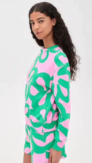Marimekko Leiot Jattikukka Kioski Sweatshirt Light Pink/Green | Thumbnail 4 Marimekko Leiot Jattikukka Kioski Sweatshirt Light Pink/Green | Thumbnail 4