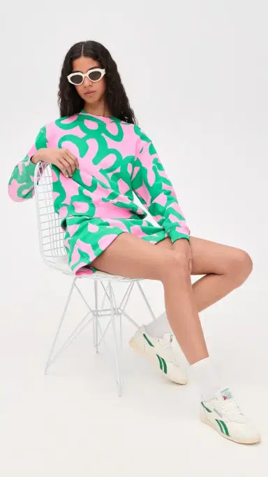 Marimekko Leiot Jattikukka Kioski Sweatshirt Light Pink/Green | Thumbnail 5 Marimekko Leiot Jattikukka Kioski Sweatshirt Light Pink/Green | Thumbnail 5