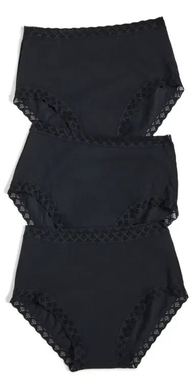 Natori Bliss Full Brief 3 Pack Black L | Thumbnail 1 Natori Bliss Full Brief 3 Pack Black L | Thumbnail 1