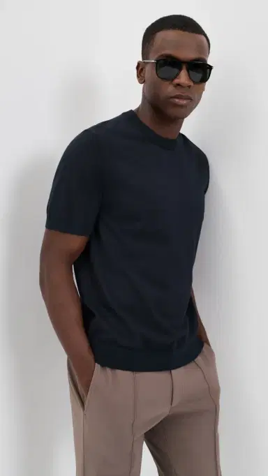 Theory Light Bilen Knit Soris Tee Dark Eclipse L | Thumbnail 2 Theory Light Bilen Knit Soris Tee Dark Eclipse L | Thumbnail 2