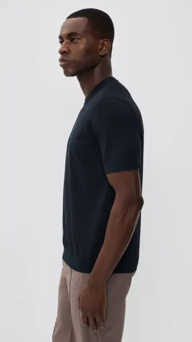 Theory Light Bilen Knit Soris Tee Dark Eclipse L | Thumbnail 4 Theory Light Bilen Knit Soris Tee Dark Eclipse L | Thumbnail 4